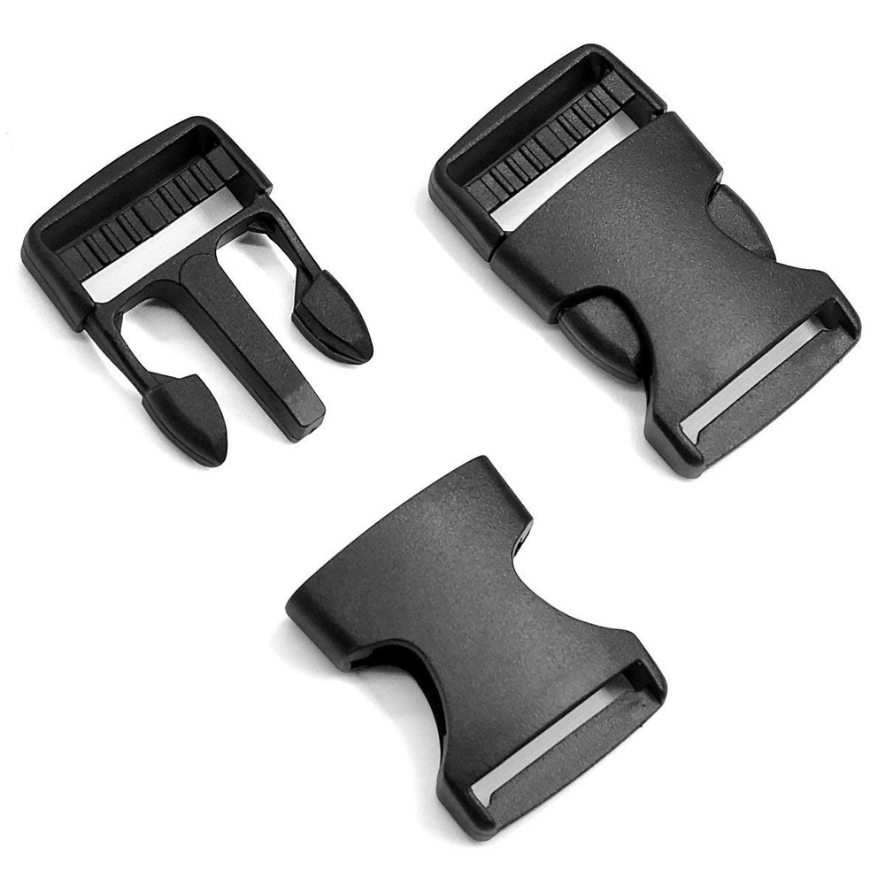 Petutu 20 Pack Plastic Buckles 1 Inch Quick Side middle, 1 X 20