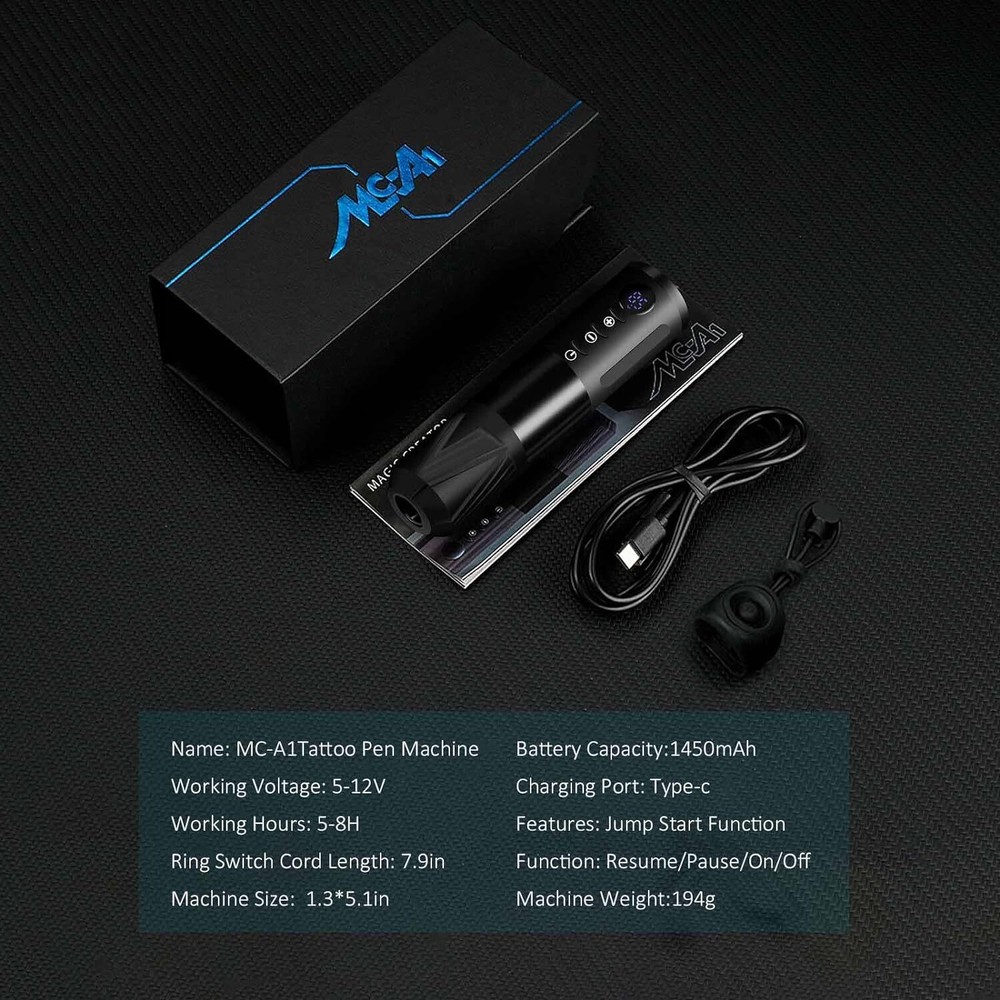 Wireless Tattoo Rotary Pen Brushless Machine Precise Control With Ring Switch