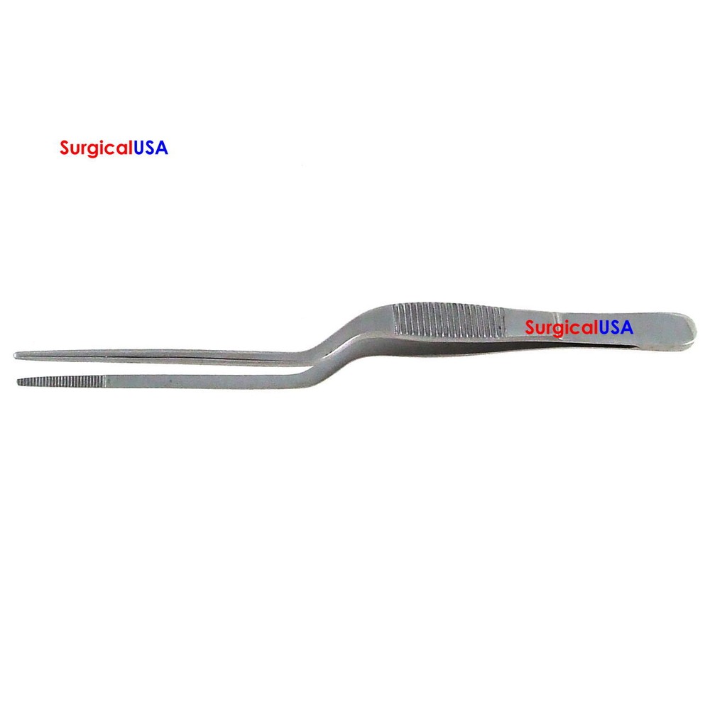 3pcs Lucae Ear Dressing Forceps 5.5" Serrated Tips Bayonet Shape