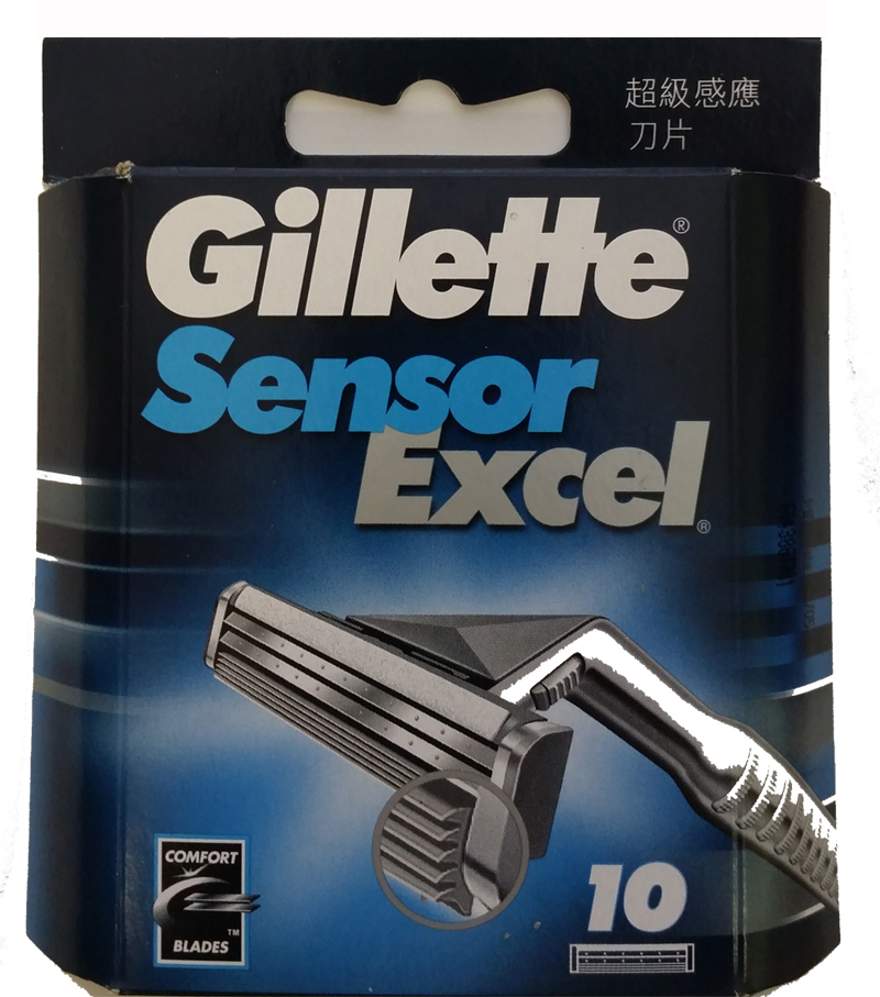 10 Cartridges Gillette Sensor Excel Razor Blade Refills