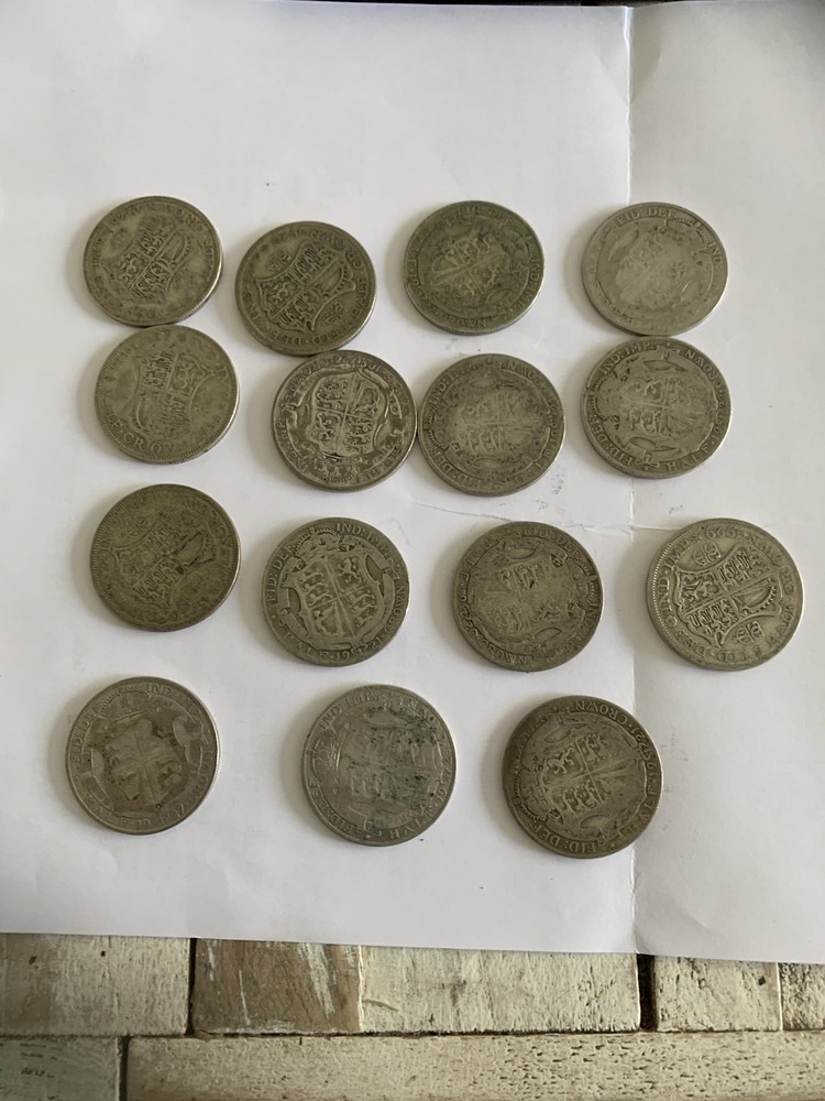 Pre 1947 silver Coins Half Crown 200g