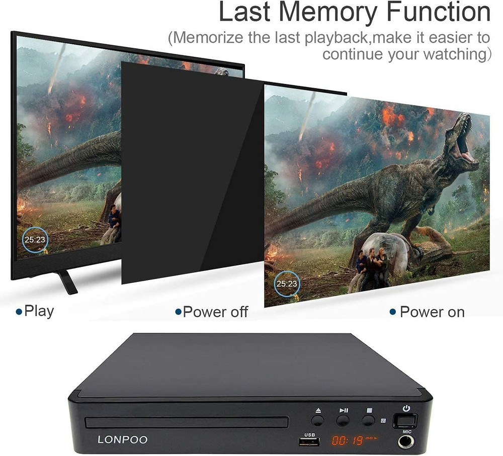 LP-099 Multi Region Code Zone Free PAL/NTSC HD DVD Player CD Player with HDMI AV