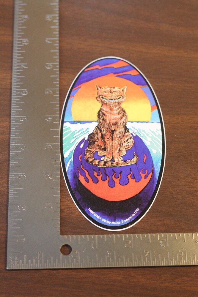 NEW GRATEFUL DEAD SURFING CAT STANLEY MOUSE STICKER