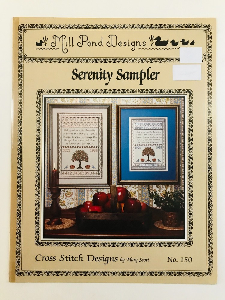 Mill Pond Designs SERENITY SAMPLER Cross Stitch Pattern & Instruction #150 VTG