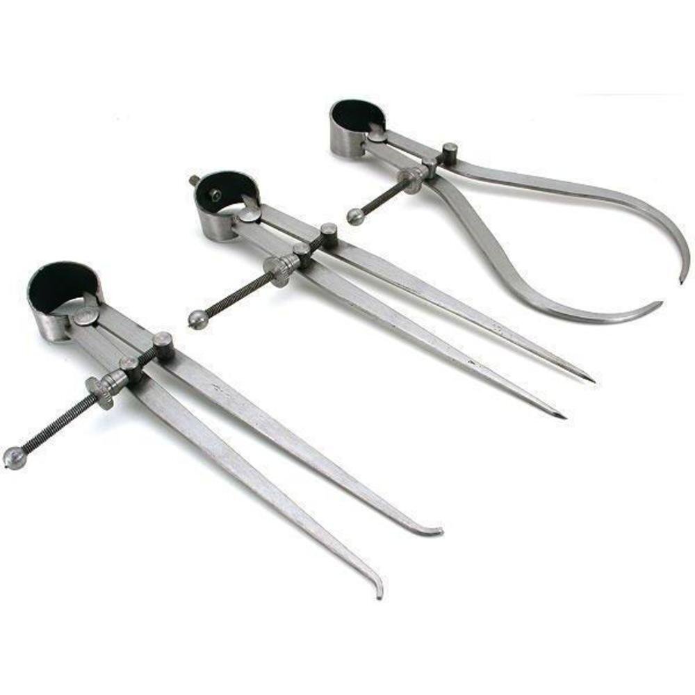 3 Pieces Spring Caliper Set - Inside Outside & Divider 8 inch / 200 mm - Tool