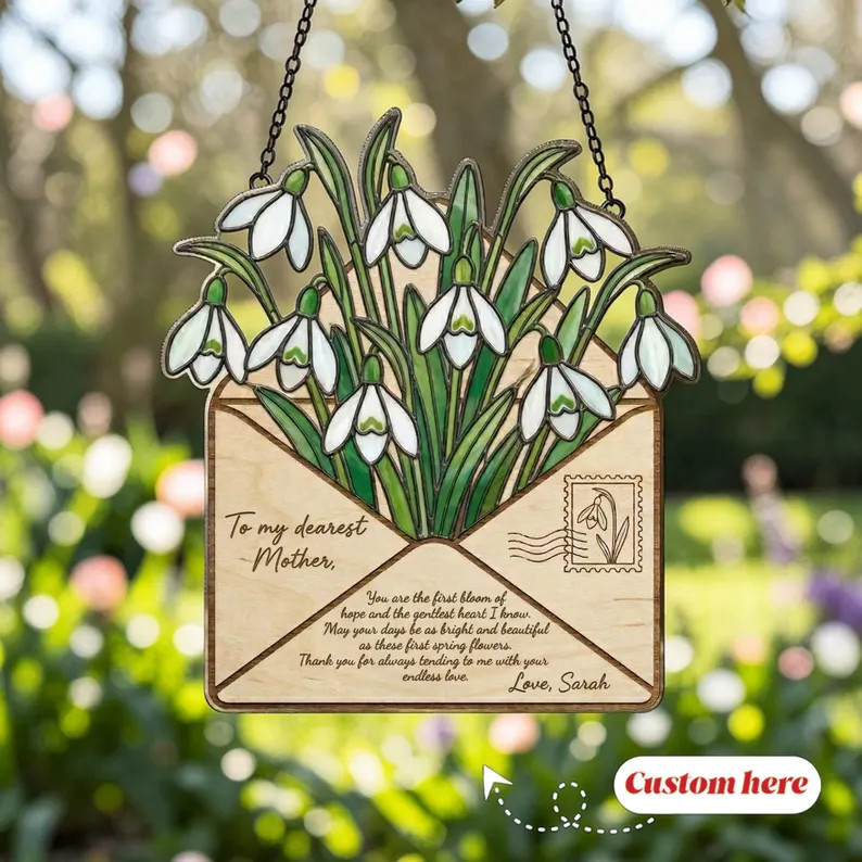 Custom Name Letter Acrylic Suncatcher Personalized Initial Gift