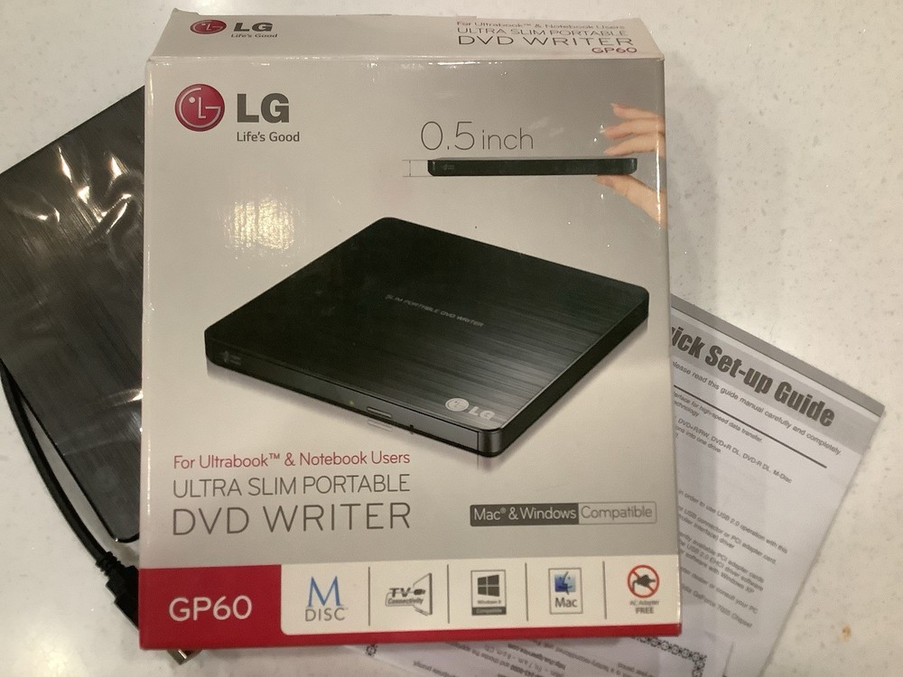Portable DVD Writer Ultra Slim Mac And Windows Ulta &notebook Users