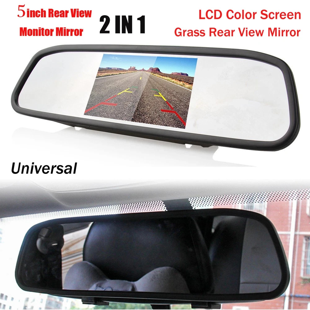 4.3" Backup Camera Mirror Car Rear View Reverse Night Vision Parking System Kit
