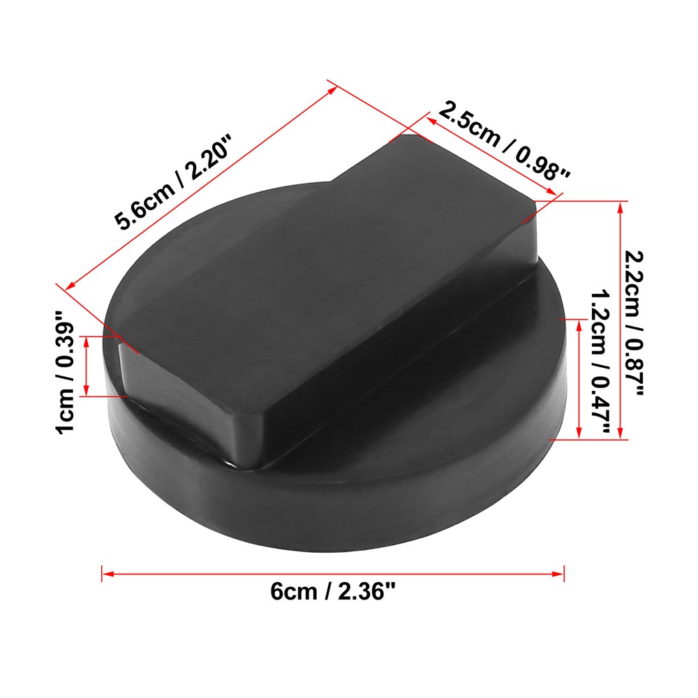 4pcs 0.87"x2.36" Jack Pad Support Rubber Frame Rail Protector Adapter for BMW