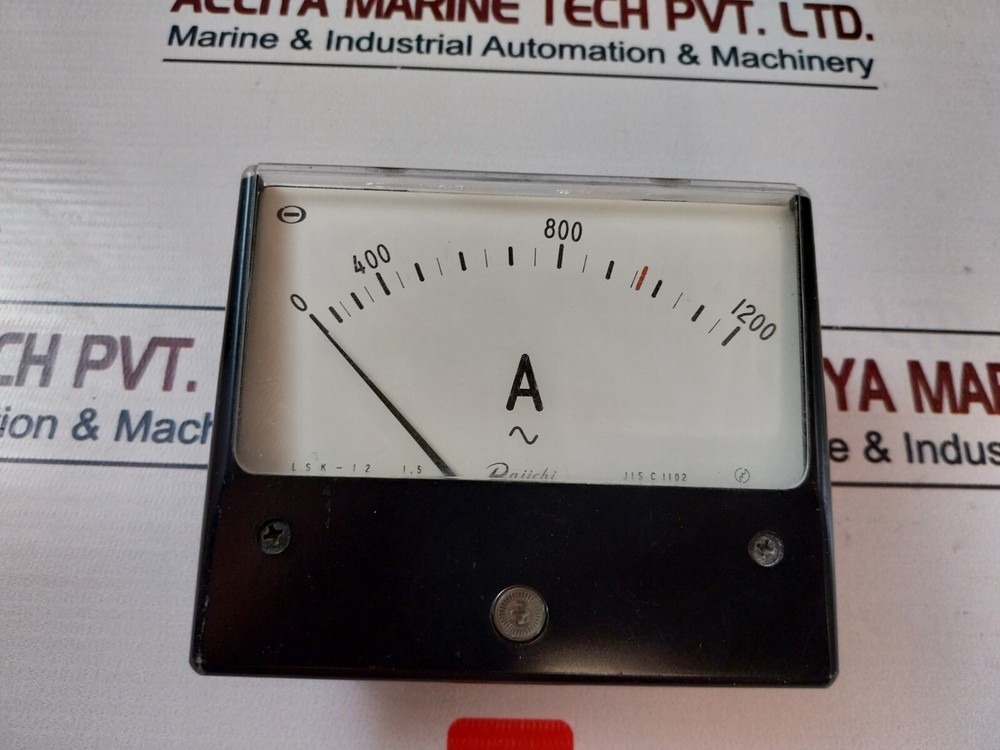 Daiichi Jis C 1102 Panel Voltmeter 0-1200A