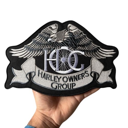 Large Eagle Silver Patch ~ Harley Davidson Owners Group H.O.G.