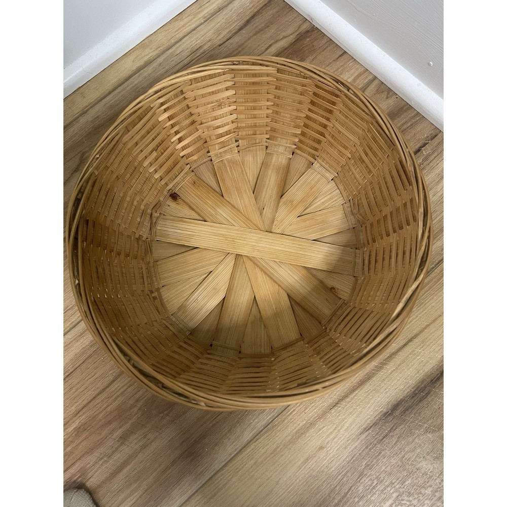 Vintage Woven Boho Basket Fruit Bowl Decor
