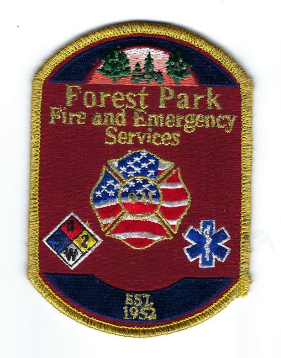 *HTF CURRENT* Forest Park GA Georgia 4.5" Fire & Emergency Services patch - NEW!