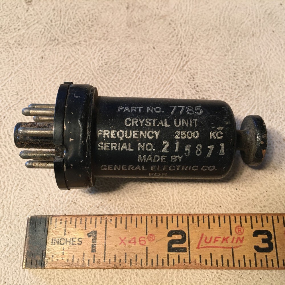 GE Crystal Unit, model 7785, 2500 kc,
