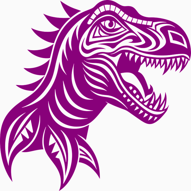 30 Custom Violet Exotic T-Rex Personalized Address Labels