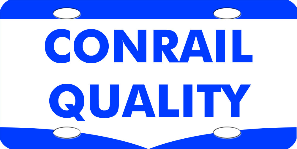 Conrail Quality SD80MAC Logo Railroad Train License Plate