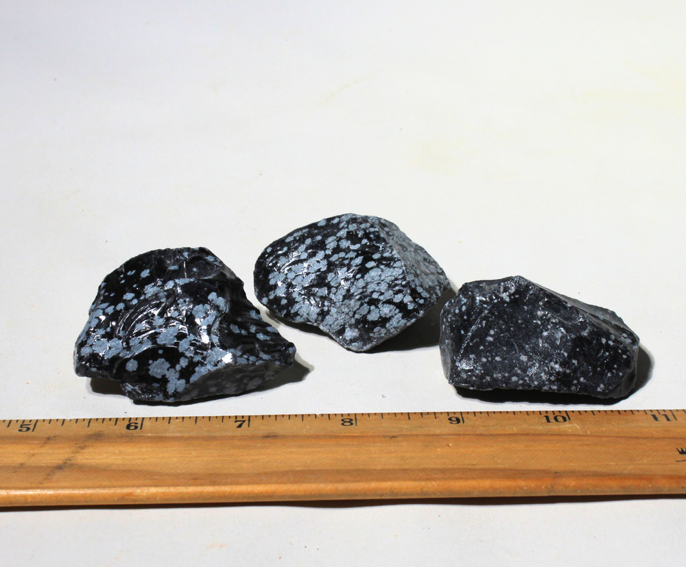 Snowflake Obsidian - Rough Rocks for Tumbling - Bulk Wholesale 1LB options