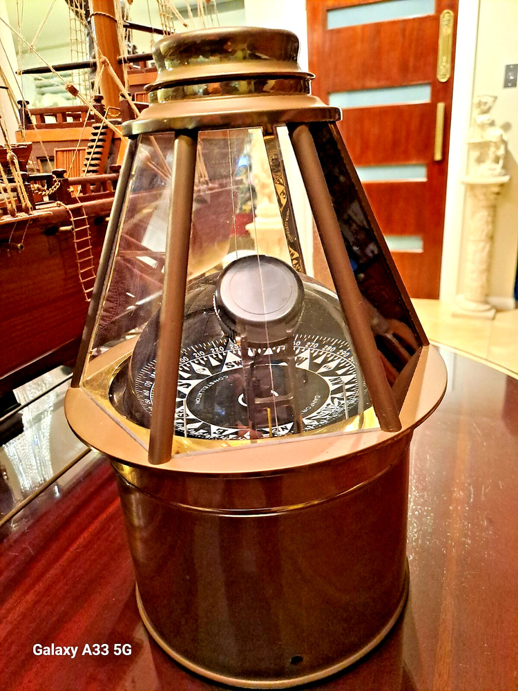 Danforth Skylight Constellation Compass Brass/ Glass 34cm High Unused