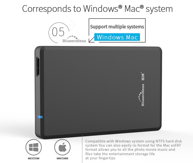 Portable External Hard Disk Drive 2.5" USB 3.0 80GB FOR Notebook Laptop MACBOOK