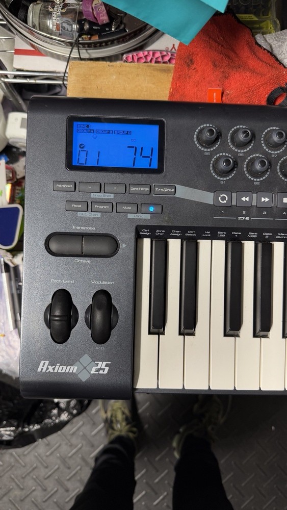 M-Audio Axiom 25 USB MIDI Keyboard Controller Partially Tested