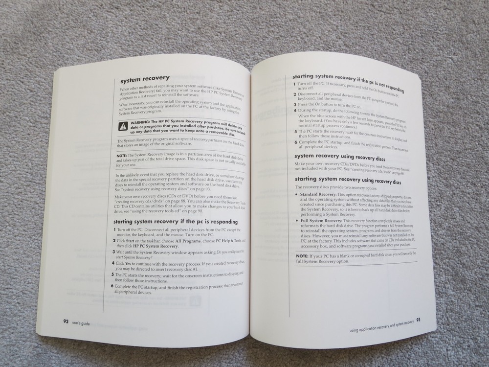 Computer Manual: . .HP Pavilion Home PC User Guide & Quick Setup Guide