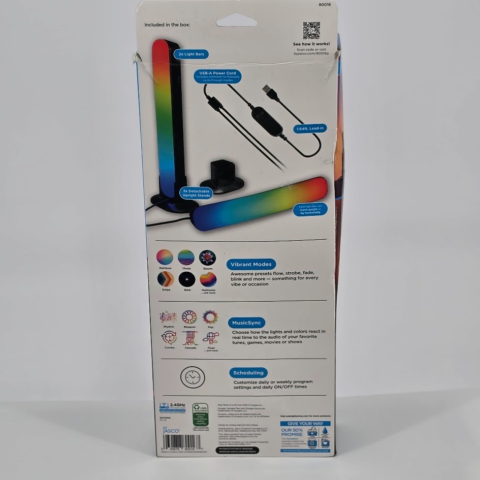 Enbrighten LED Color Light Bar 2pk - Open Box