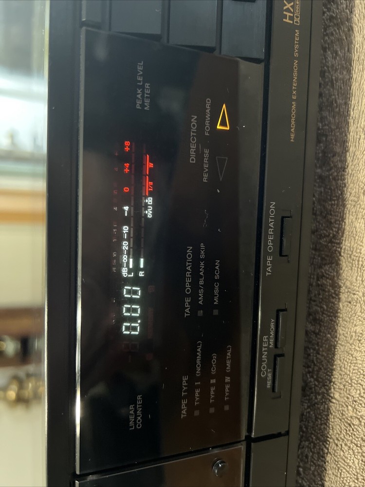 Sony TC-RX60ES Auto-Reverse stereo cassette deck Dolby B/C HX-Pro working