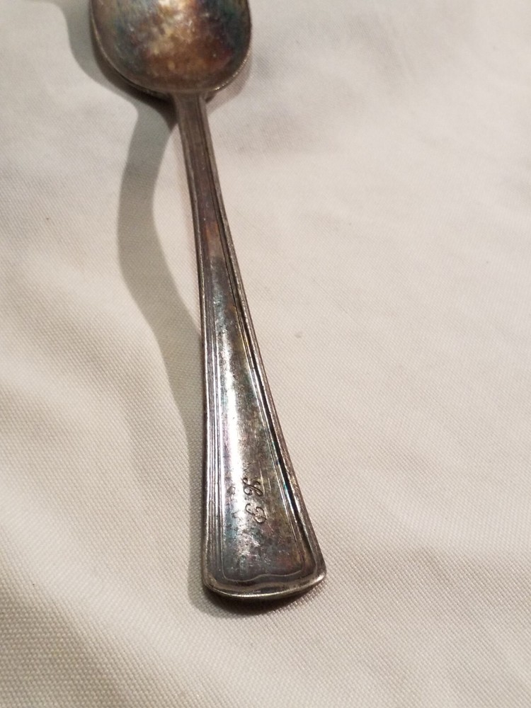 Vintage Krell Rest Sup Co. Silverplate Serving Spoon Monogrammed/ Engraved "LP"