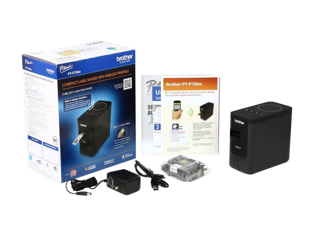 Brother PT-P750W Compact Label Maker with Wireless Printing