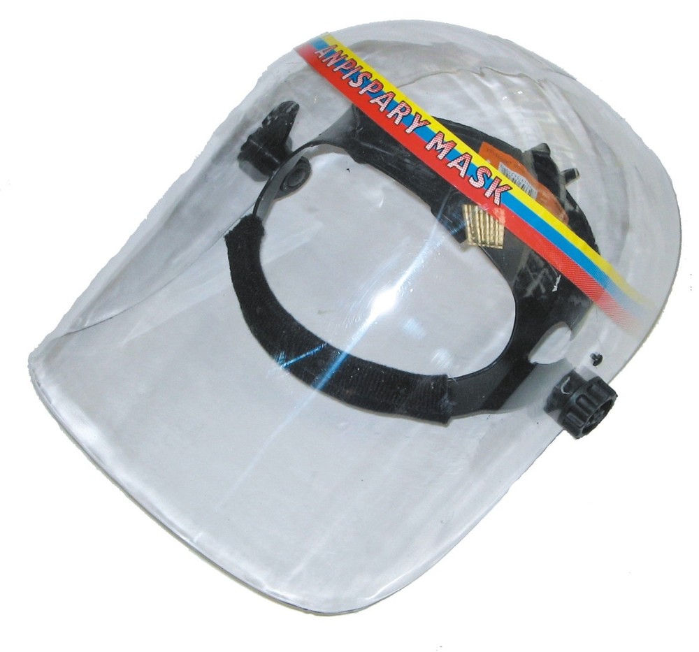 Clear Hard Polycarbonate Face Shield, Block from Flying Particles Chemicals