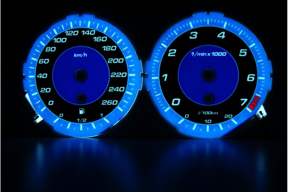 BMW E90 Design 2 Glow Gauge Plasma Dials Speedometer Shift Indicators Mph