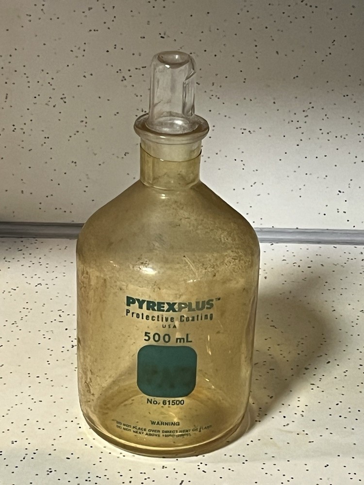 Pyrex Plus 500ml No. 61500 Reagent Bottle w/ Stopper