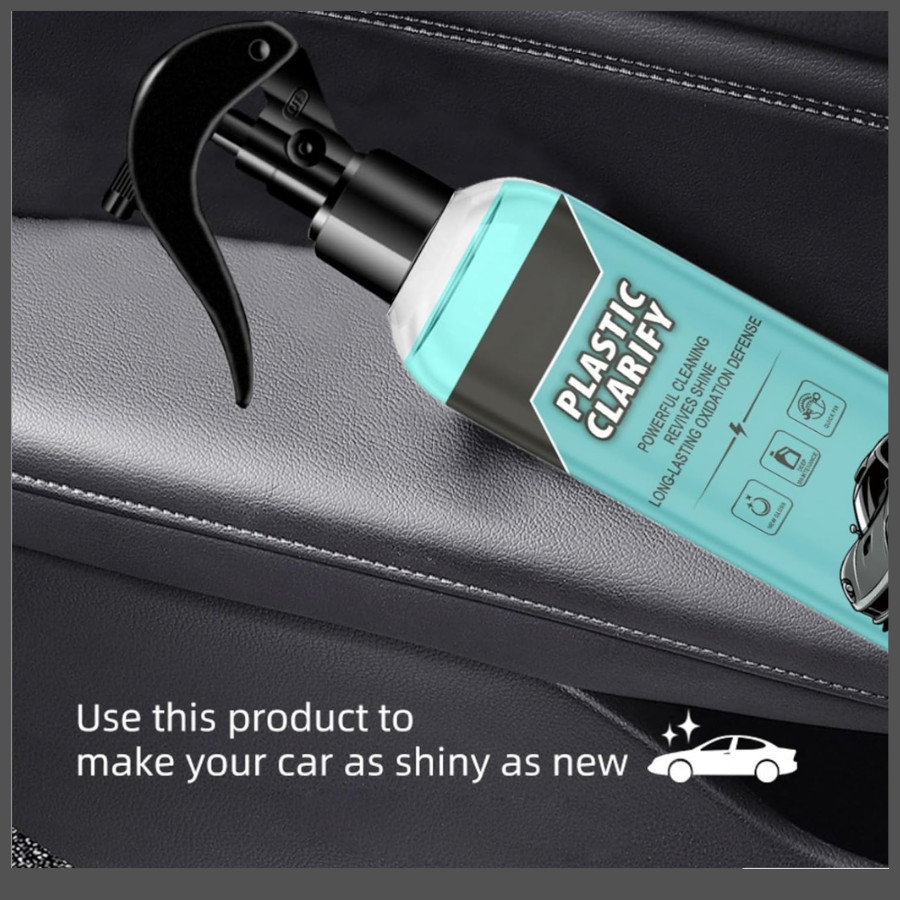 120ML Black Plastic Restorer Spray& Car Interior Plastic Cleaner Plastic Clarify
