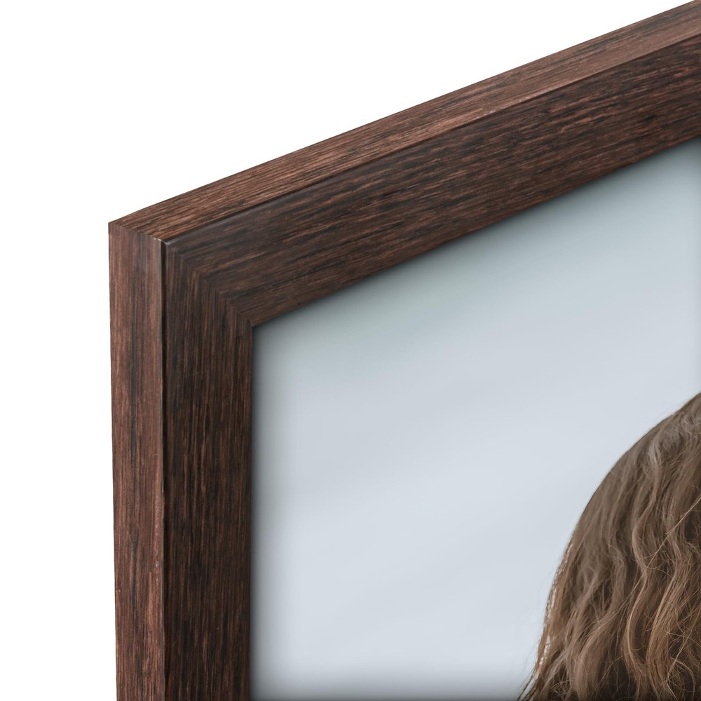 Solid Wood 14x18 Frame - Single Frame, Rustic Walnut 14 x 18 Poster Frame wit...