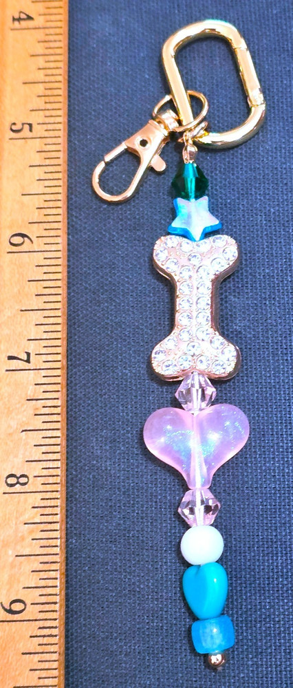 Very Nice Beaded Keychain Keyring Purse Finder