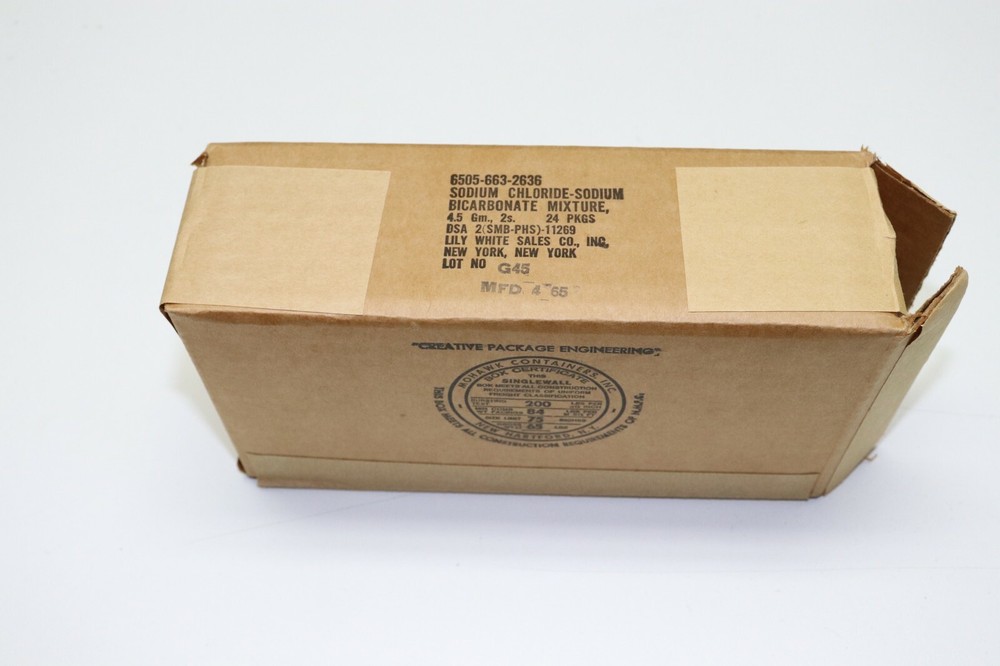 Sodium Chloride/ Bicarbonate Mixture for C-1 Vest emptybox for display E3299