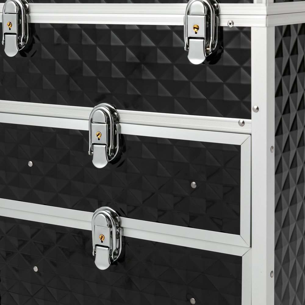 Professional Rolling Makeup Train Case Makeup Storage Organizer Cosmetic Trolley