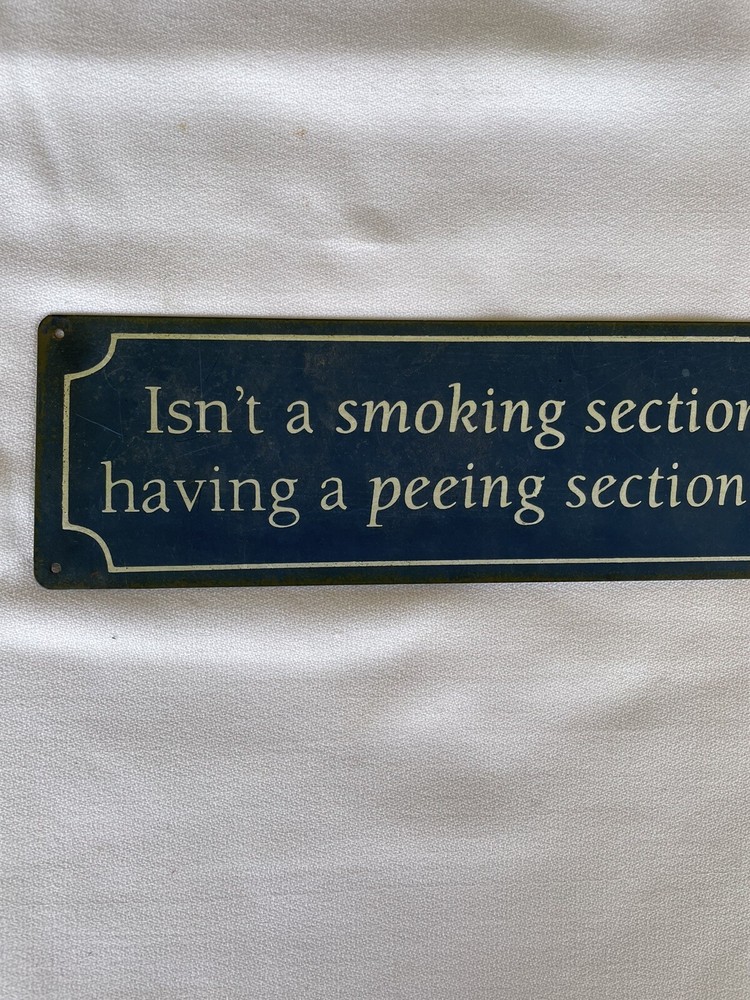 1970s smoking section sign