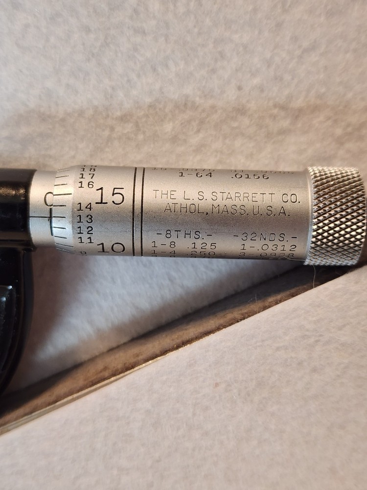 Starrett OD Pin micrometer #598 old style with fixed pin