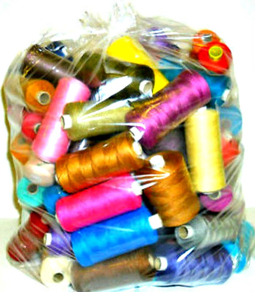 120s SPUN POLYESTER THREAD, MIXED PACK, VARIOUS COLS AND QUANTITIES