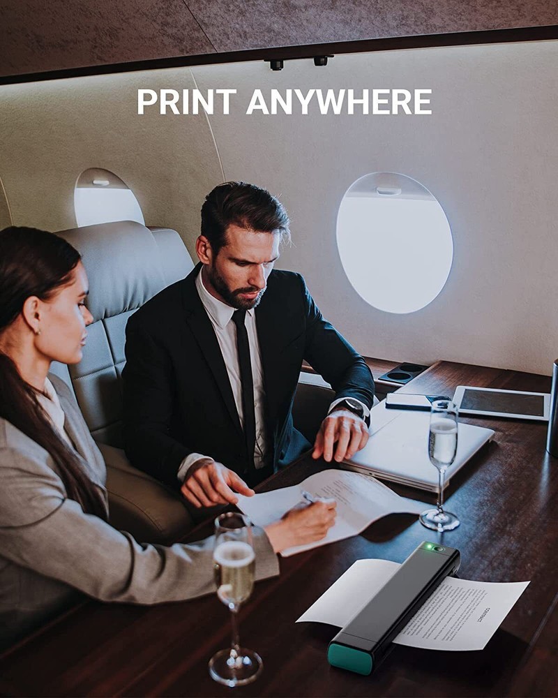 M08F Portable Bluetooth A4 Printer Inkless Thermal Printer for Android iOS PC