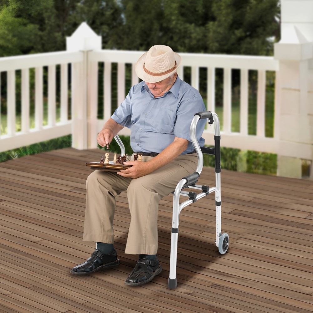 220.46 lbs Adjustable Walker Foldable Walker Seniors Foldable Stand Up Walker