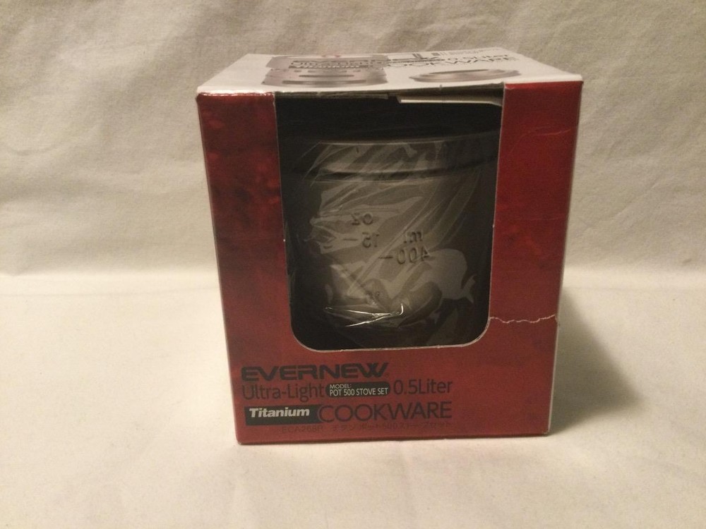 Evernew Titanium Mug Pot 500 Stove Set RED ECA268R