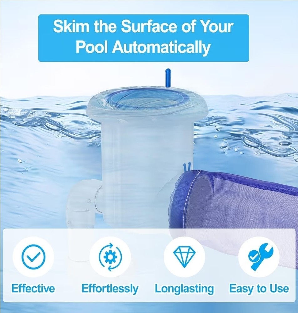 Automatic Pool Skimmer and Cleaner for Inground Pools