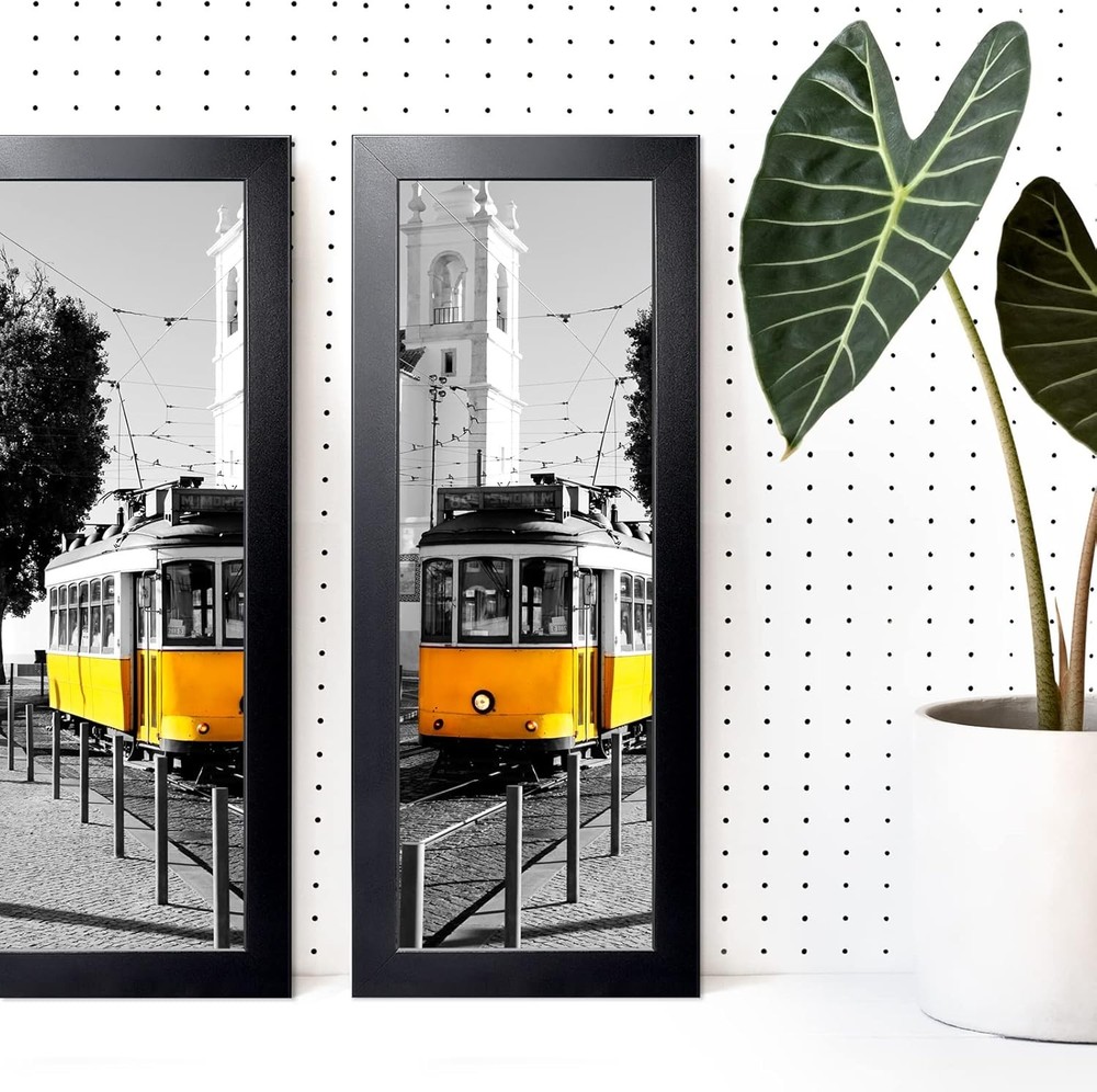 Picture Frame Black Panoramic 4x10 for Wall Decoration
