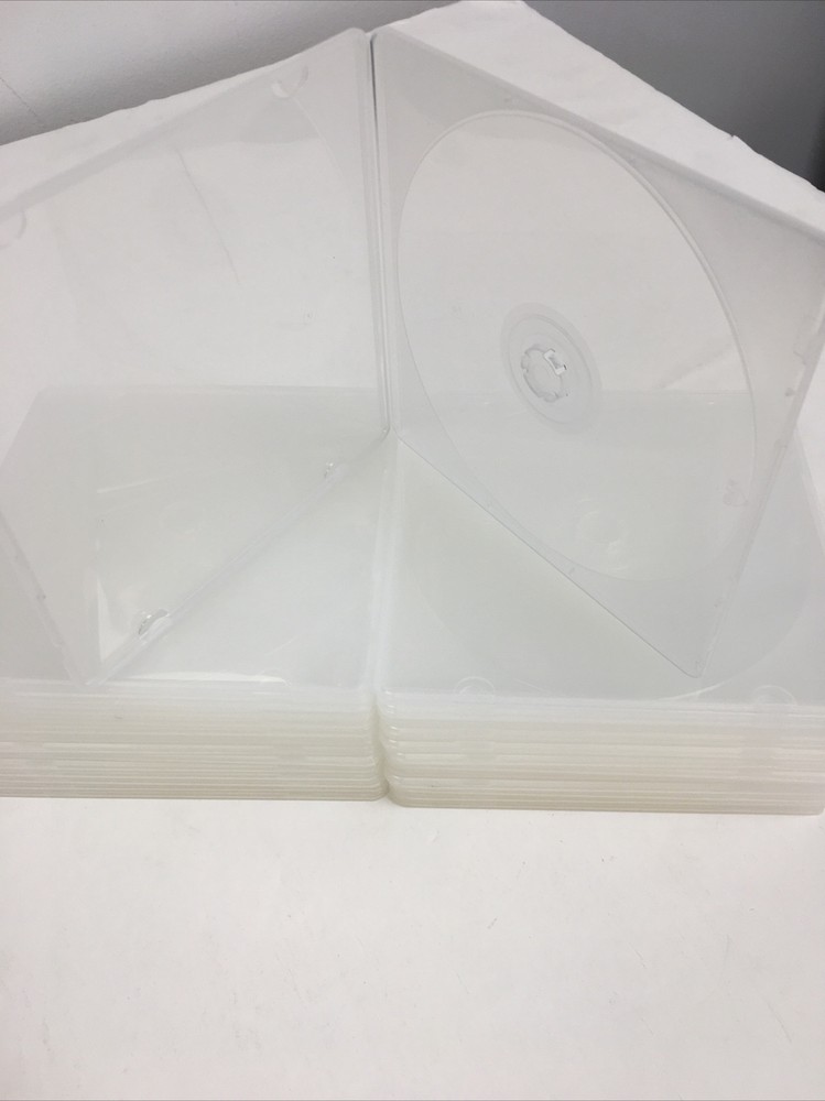 USDISC PP Poly Cases 5mm Plastic Wrap, Single 1 Disc (Clear) - 26 Pack