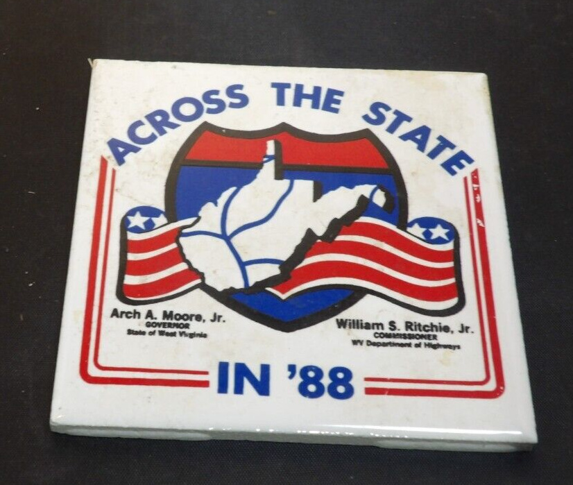 Rare Arch Moore-Across the State in '88 Ceramic Tile