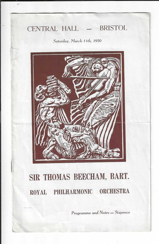 Norman Del Mar Signed Progam 1950 / Conductor Autographed
