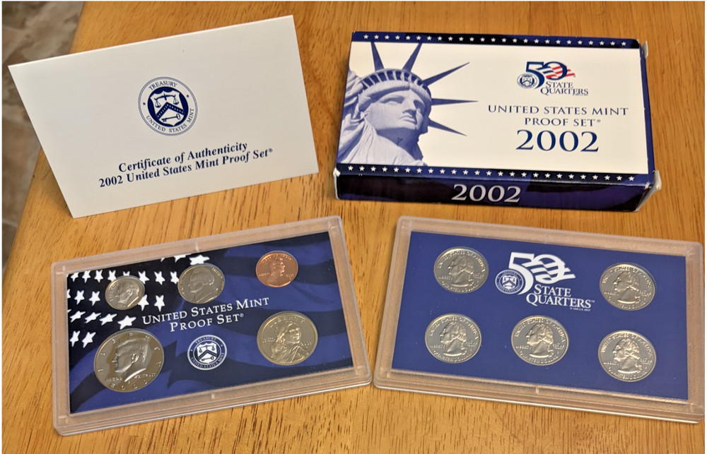 US Mint Proof Sets 2001 2002 2003 Original Boxes COA *2 Proof Sets Per Box