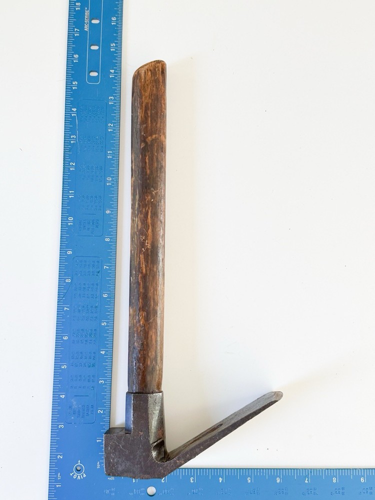 Signed Primitive Woodworking Adze Axe Tool Hex 1lb 11oz Antique Unusual